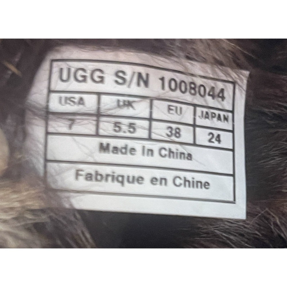 UGG Dana Tall Sheepskin and Fur Cuffed Boots Size 7 - Picture 8 of 12